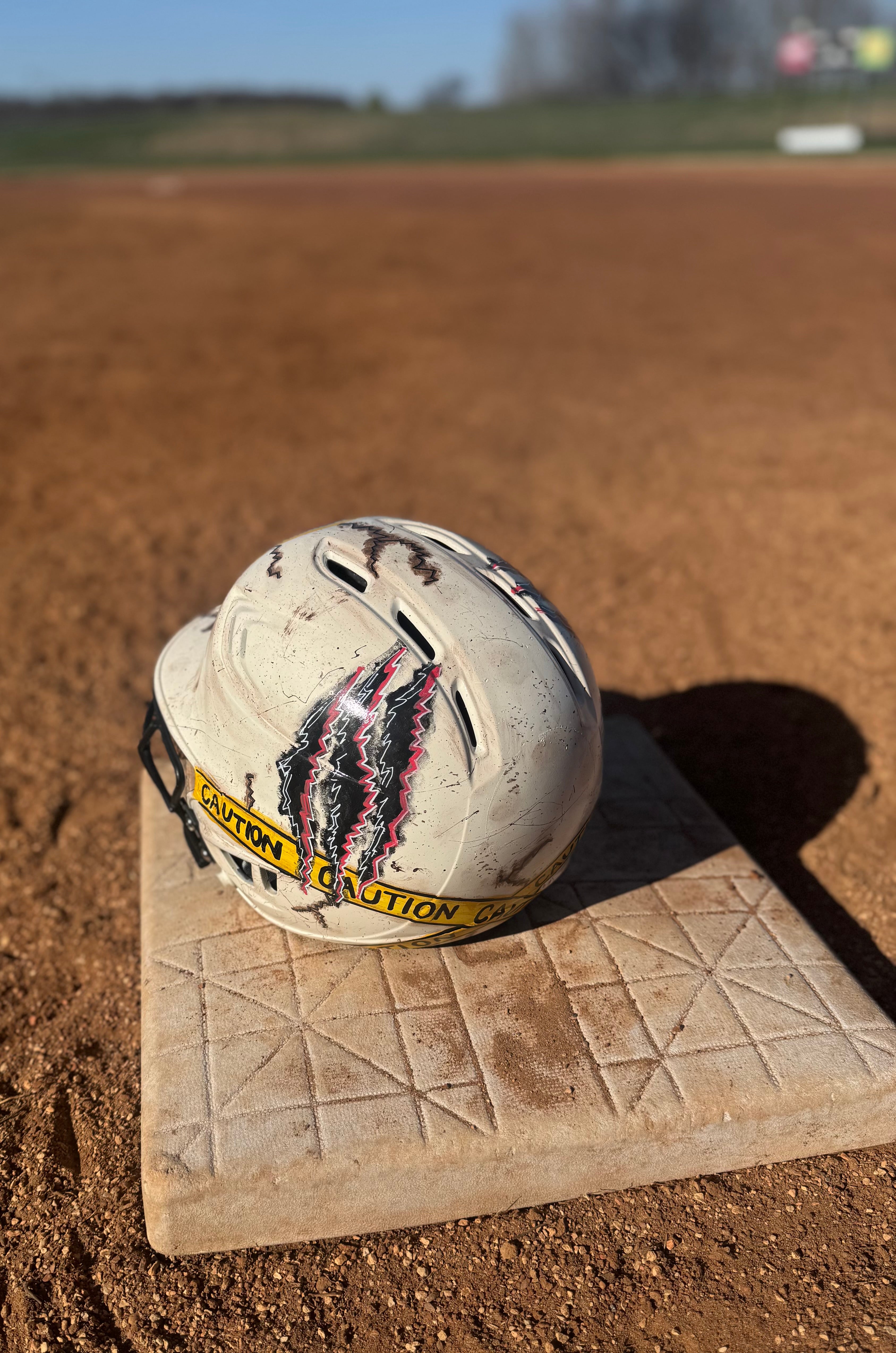 Custom Baseball/Softball Helmet -Cracked Dino Egg-