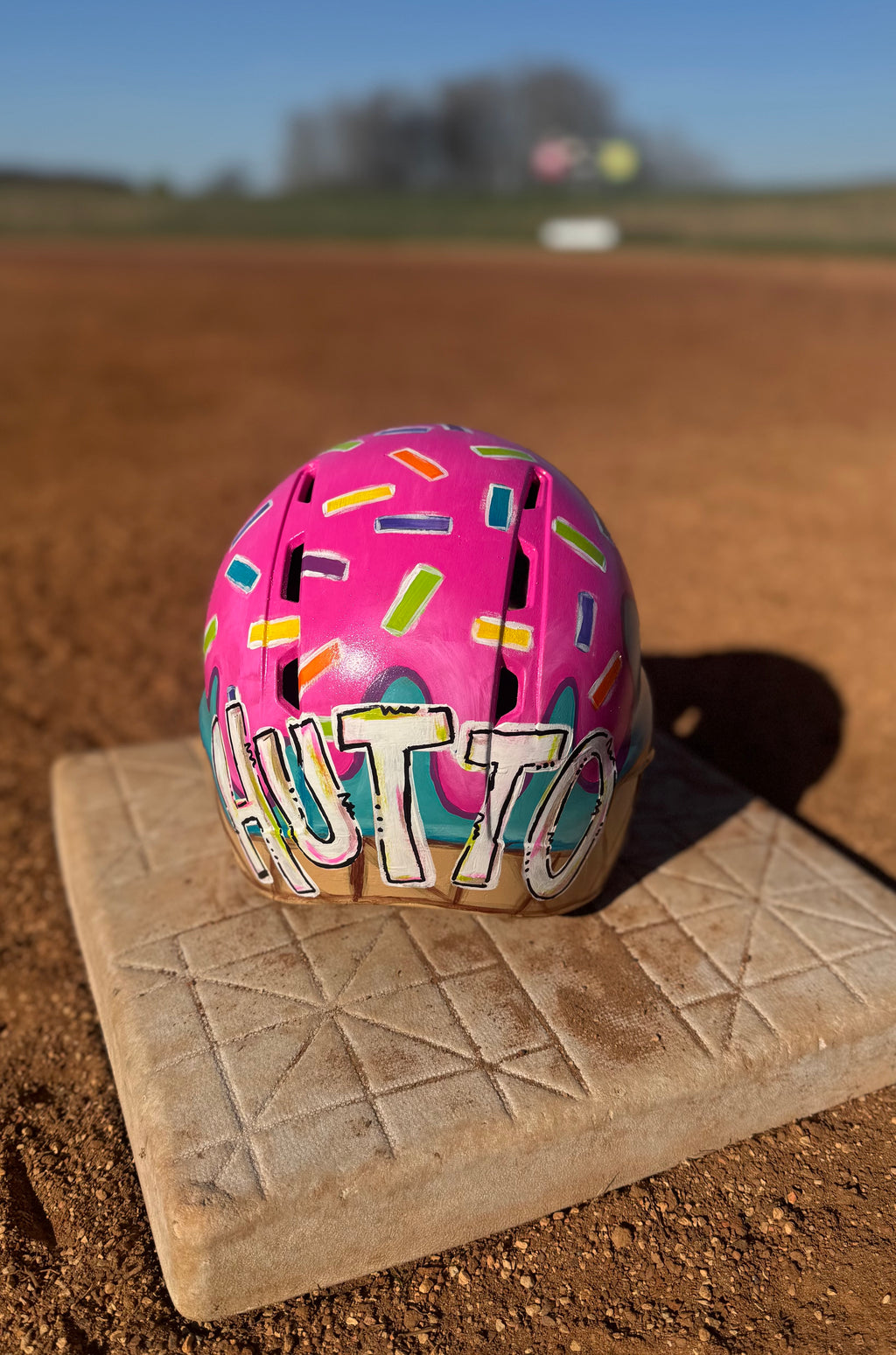 Custom Baseball/Softball Helmet -Ice Cream Melt-